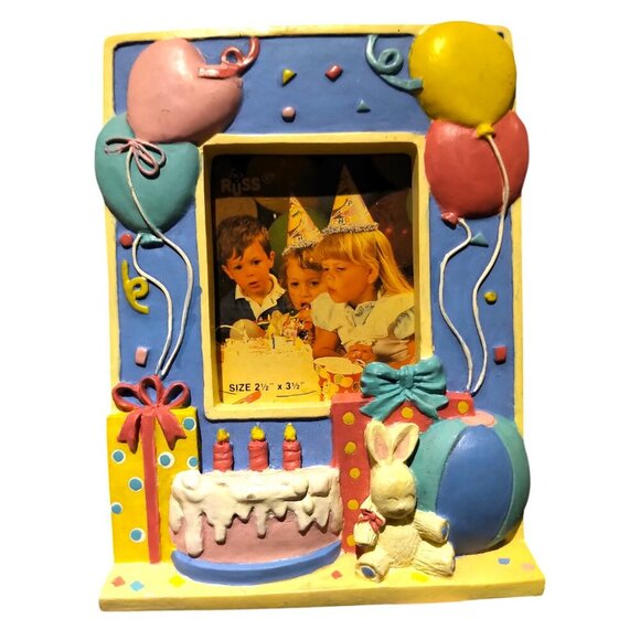 2/$70🐞RARE NWT Vintage RUSS 3D Resin Birthday Picture Frame BD Gift Photo Frame - Picture 6 of 15